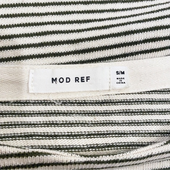 Mod Ref | Striped Cotton Top Relaxed Fit Black White Size Small Medium - Picture 4 of 6